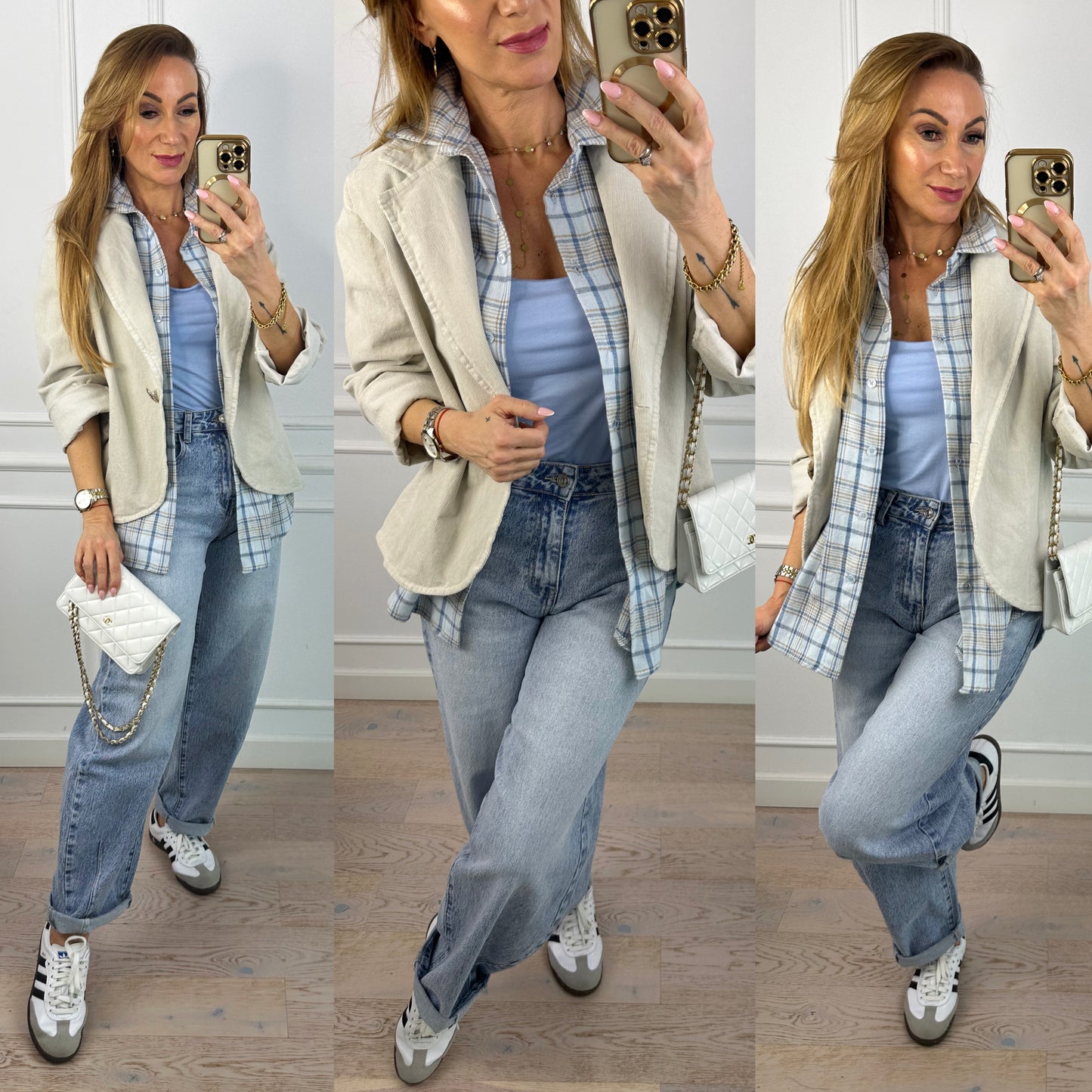 Sztruksowa kurtka o kroju marynarki SENDRA / BEŻOWA