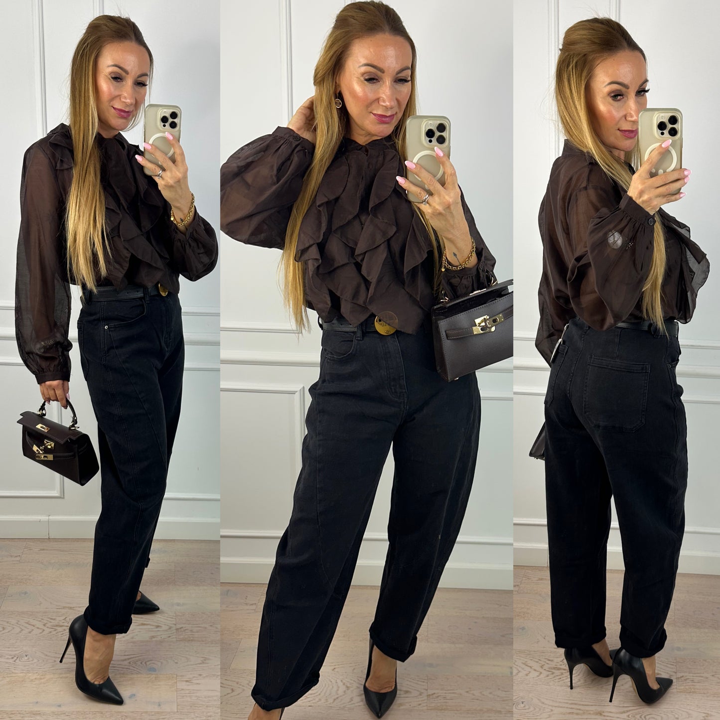 Koszula BARIGA / CZEKOLADOWA