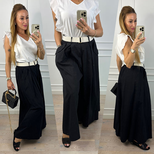 Spodnie WIDE LEG LEX / CZARNE