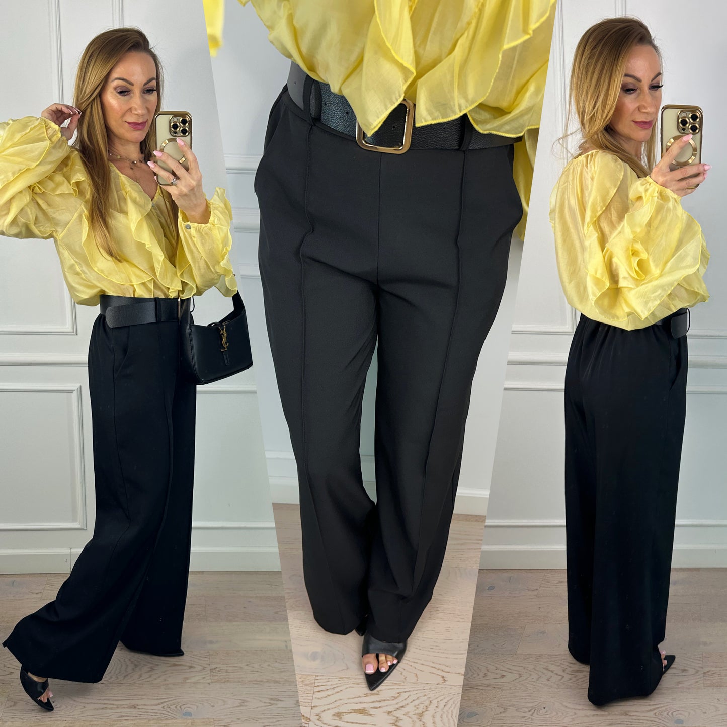 Spodnie WIDE LEG ZENITH / CZARNE