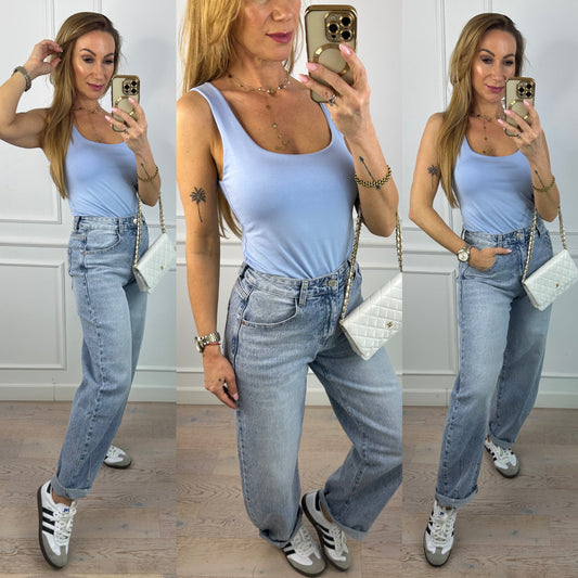 Top z wiskozy FLAVIA / NIEBIESKI