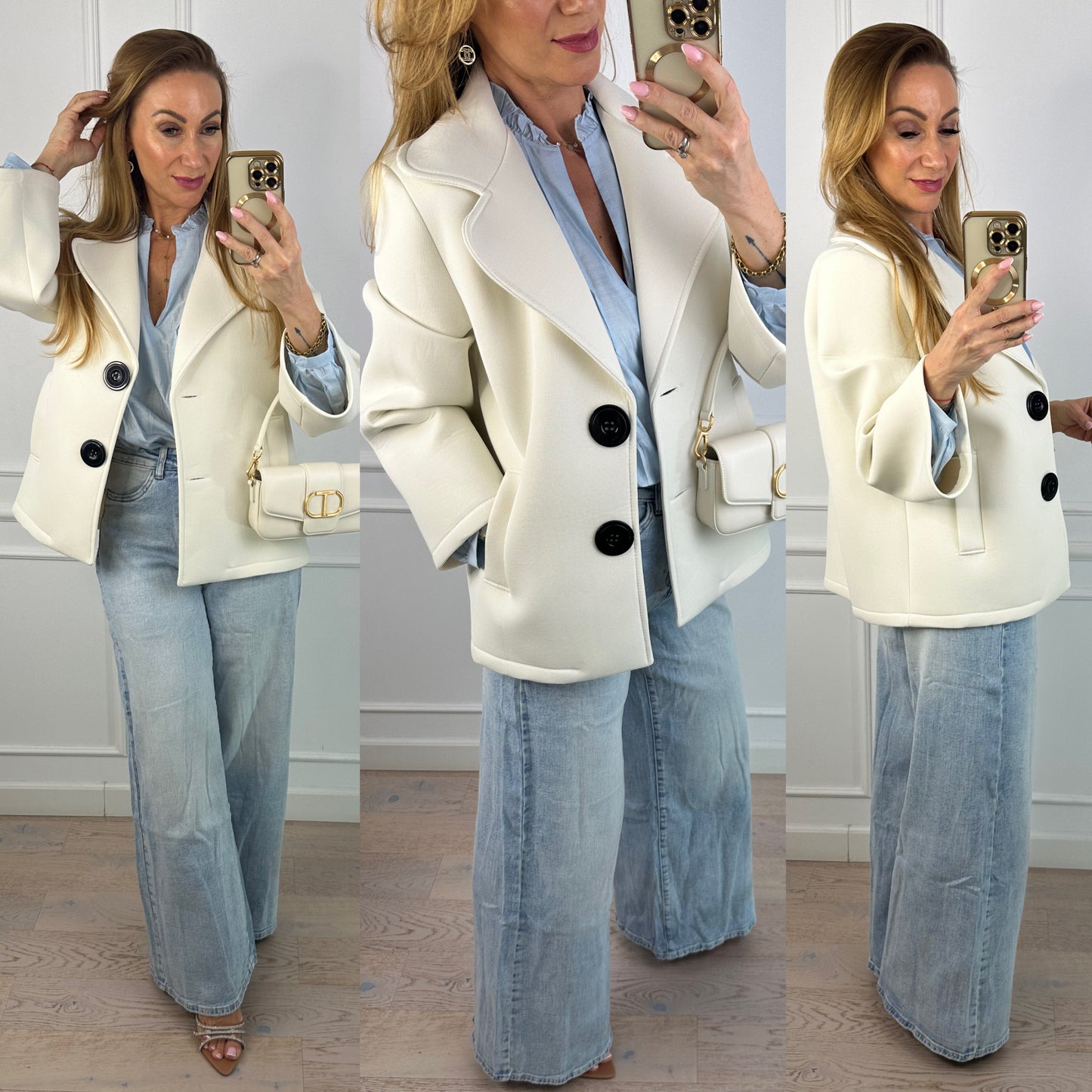 Płaszcz LORENZA / KREMOWY