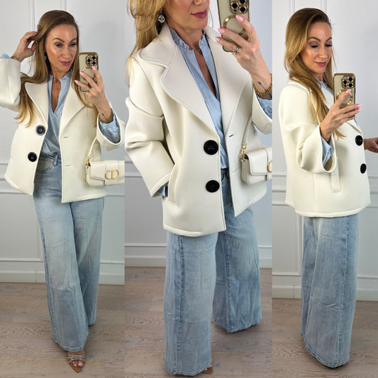 Płaszcz LORENZA / KREMOWY