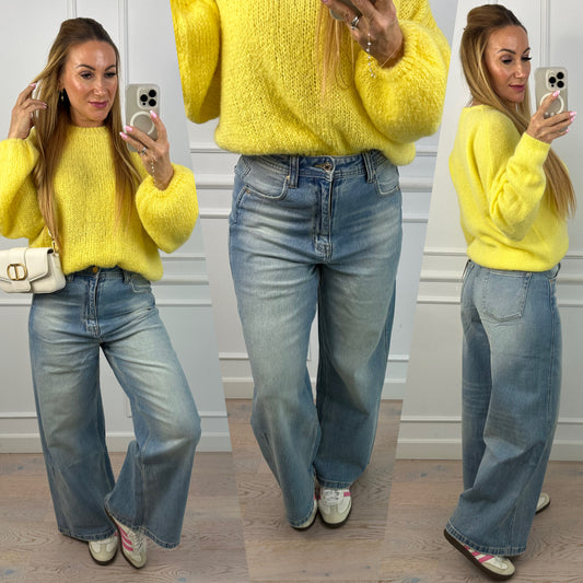 Spodnie WIDE LEG BOBBY / DIRTY BLUE