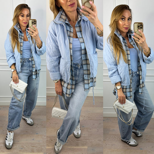 Bawełniana kurtka TIZIANA / NIEBIESKA