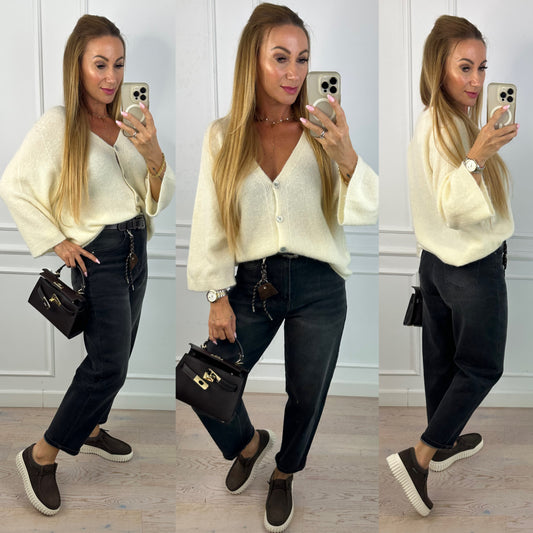 Sweter z alpaką KARRE / KREMOWY