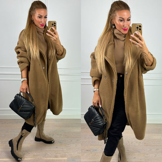 Płaszcz z misia DEBBY / CAMEL