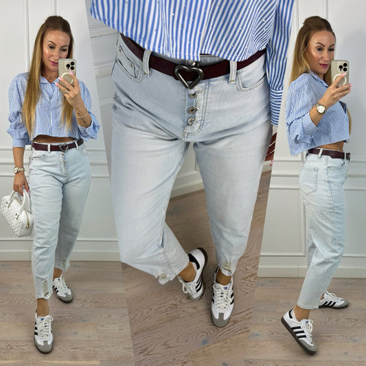 Spodnie MOM FIT ITY / JASNY NIEBIESKI