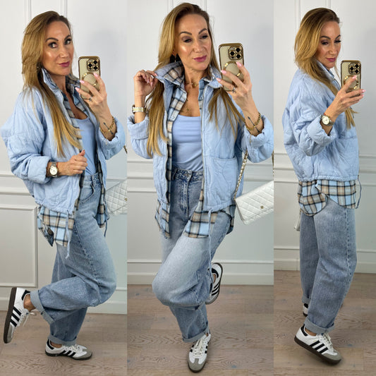 Bawełniana kurtka TIZIANA / NIEBIESKA