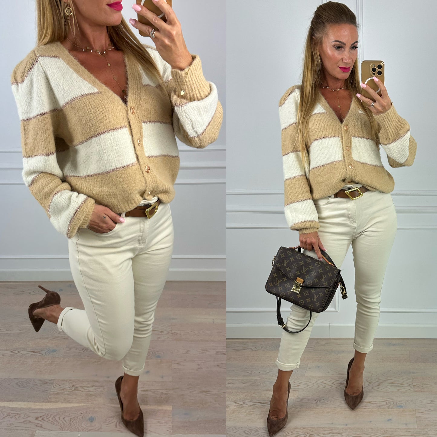 Sweter LOUISE / BEIGE-CREAMY