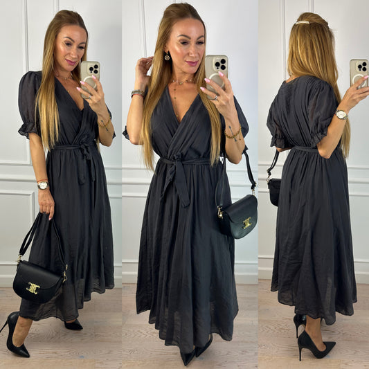 Sukienka z tencelem AURORA / GRANAFITOWA