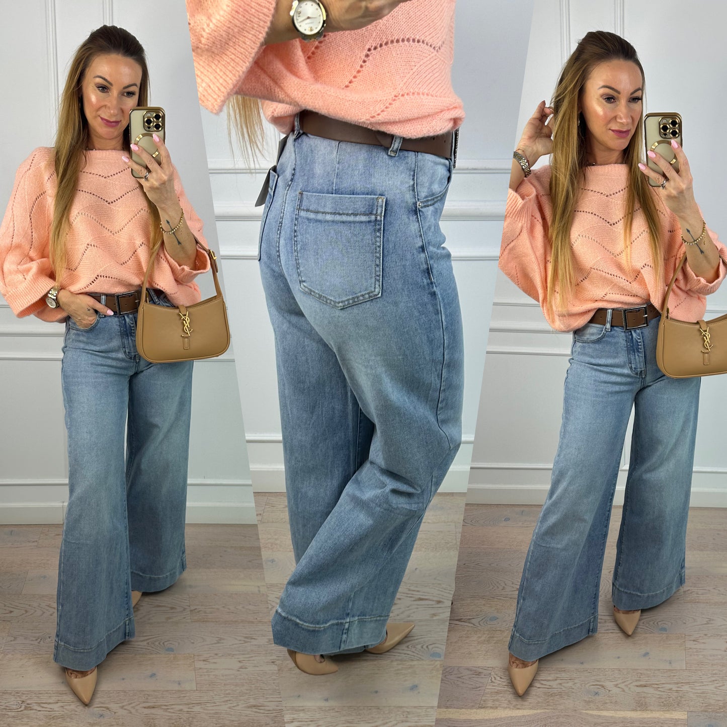 Spodnie jeansowe WIDE LEG SEANN / NIEBIESKIE