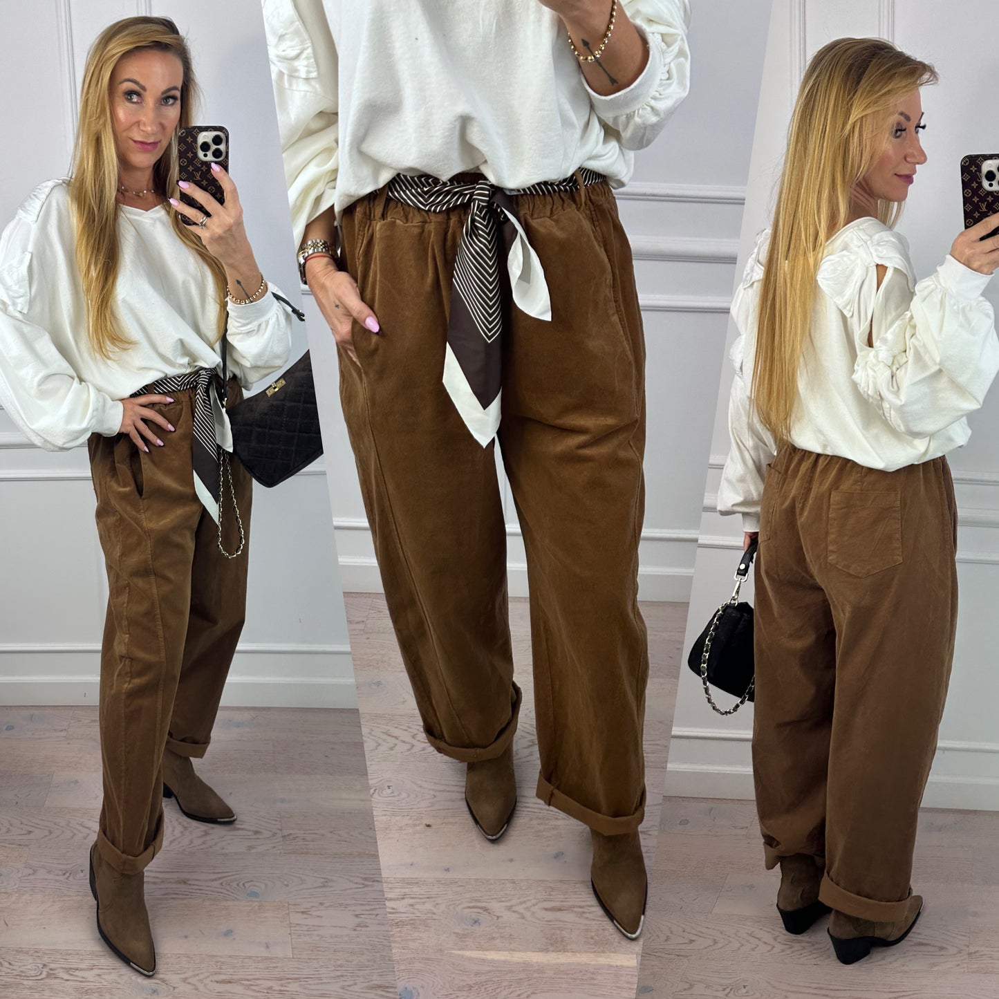 Sztruksowe spodnie MILU / CAMEL
