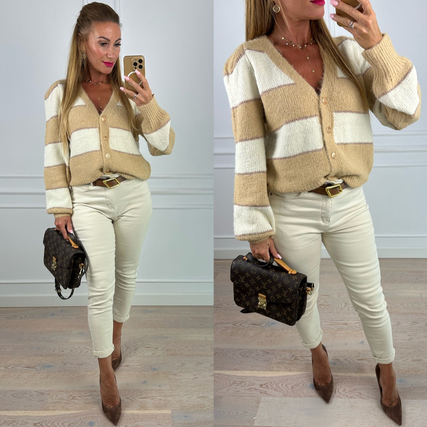 Sweter LOUISE / BEIGE-CREAMY