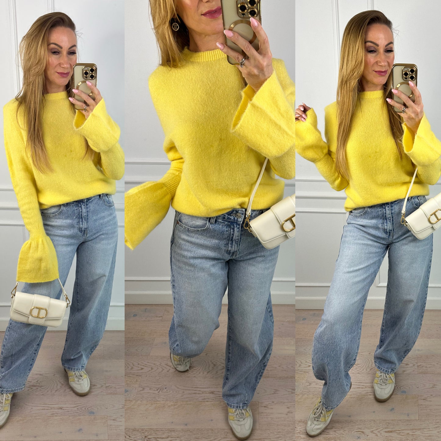 Sweter z alpaką LOOMER / ŻÓŁTY