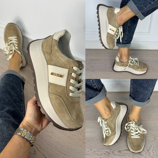 Zamszowe buty sportowe CORTEZ / BEŻOWE