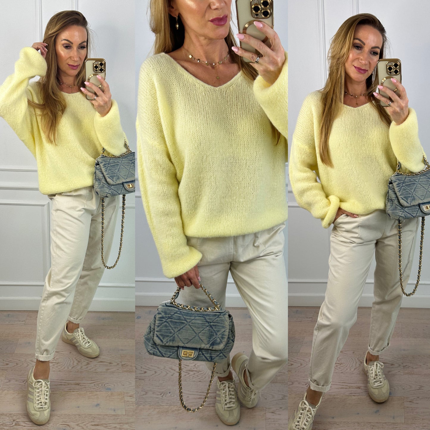 Sweter z alpaką STORMY / ŻÓŁTY