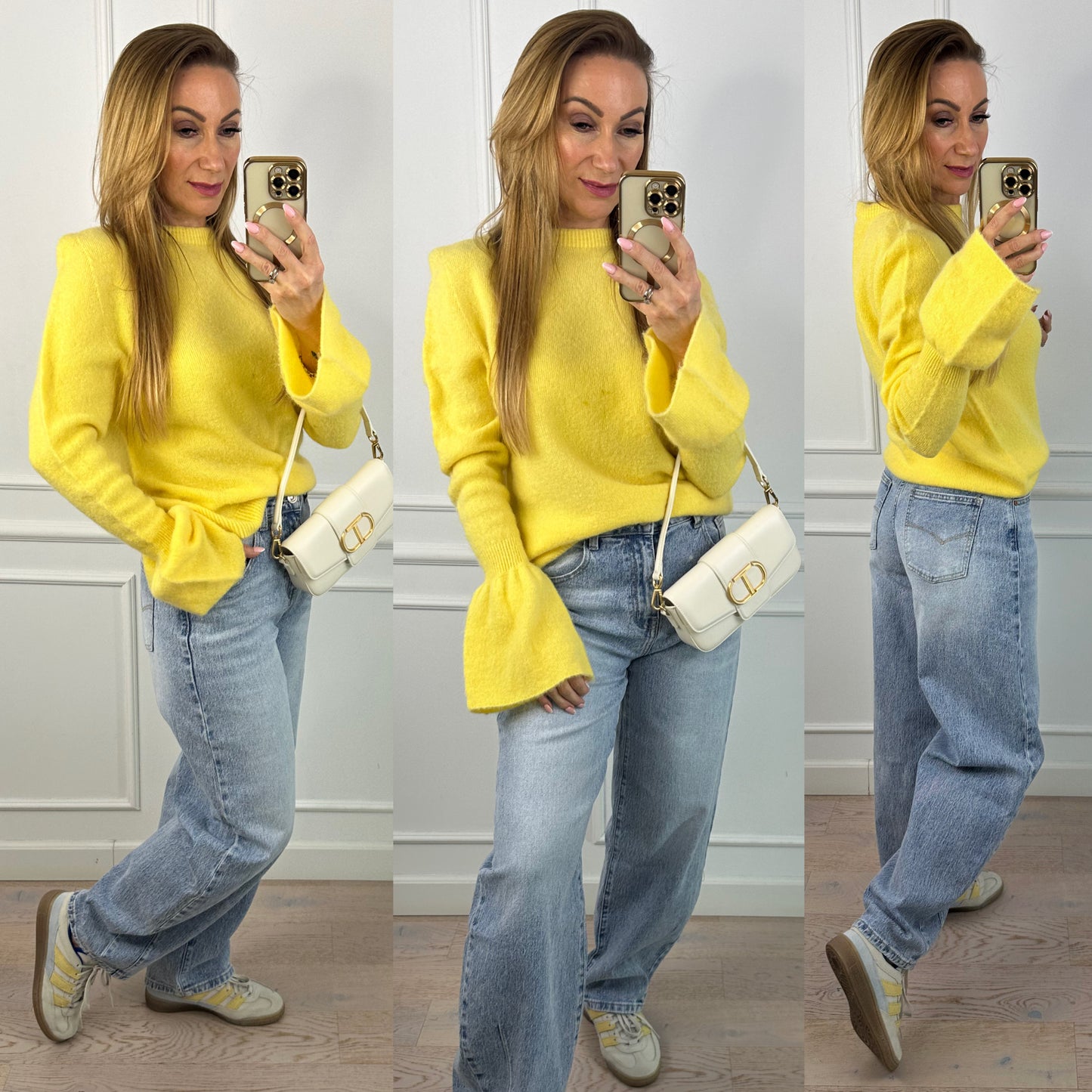 Sweter z alpaką LOOMER / ŻÓŁTY