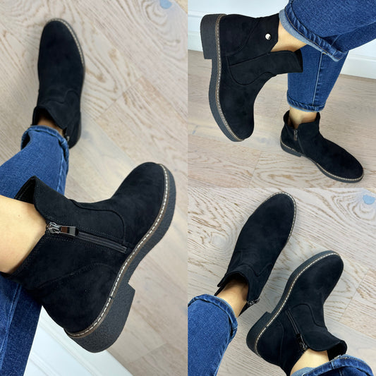 Ocieplane botki ASTON / CZARNE