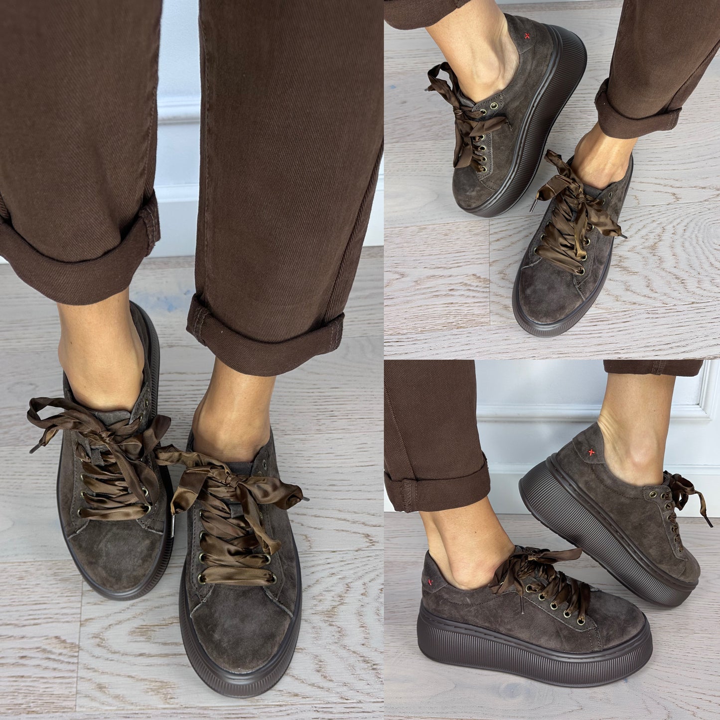 Skórzane buty SENSE / CZEKOLADOWE