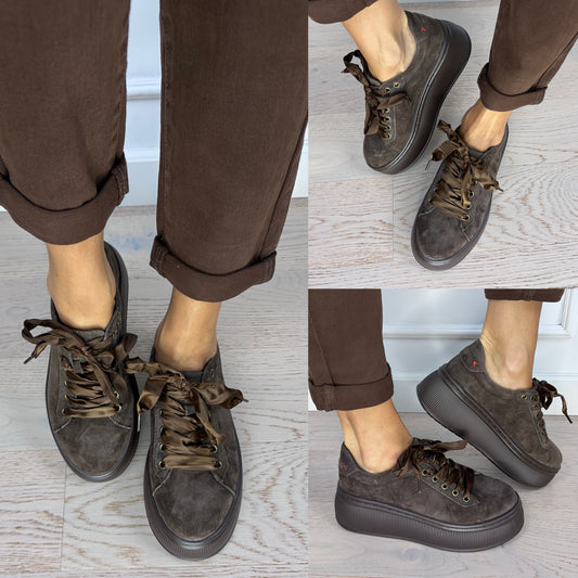 Skórzane buty SENSE / CZEKOLADOWE