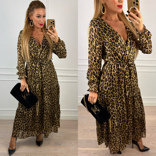 Sukienka LIZA / CZARNO-BRĄZOWA