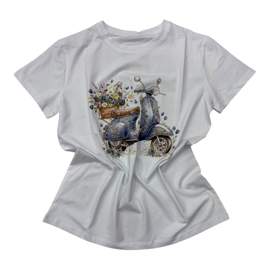 Bawełniany T-shirt FIN 28 / BIAŁY