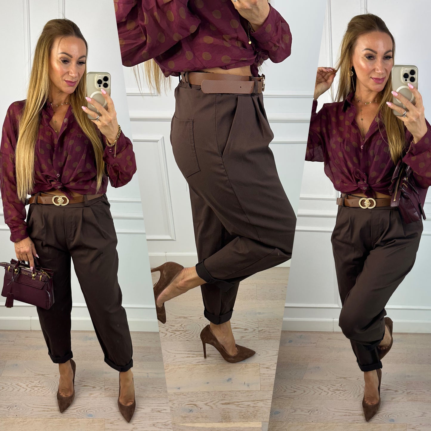 Spodnie chinos KLINT / CZEKOLADOWE