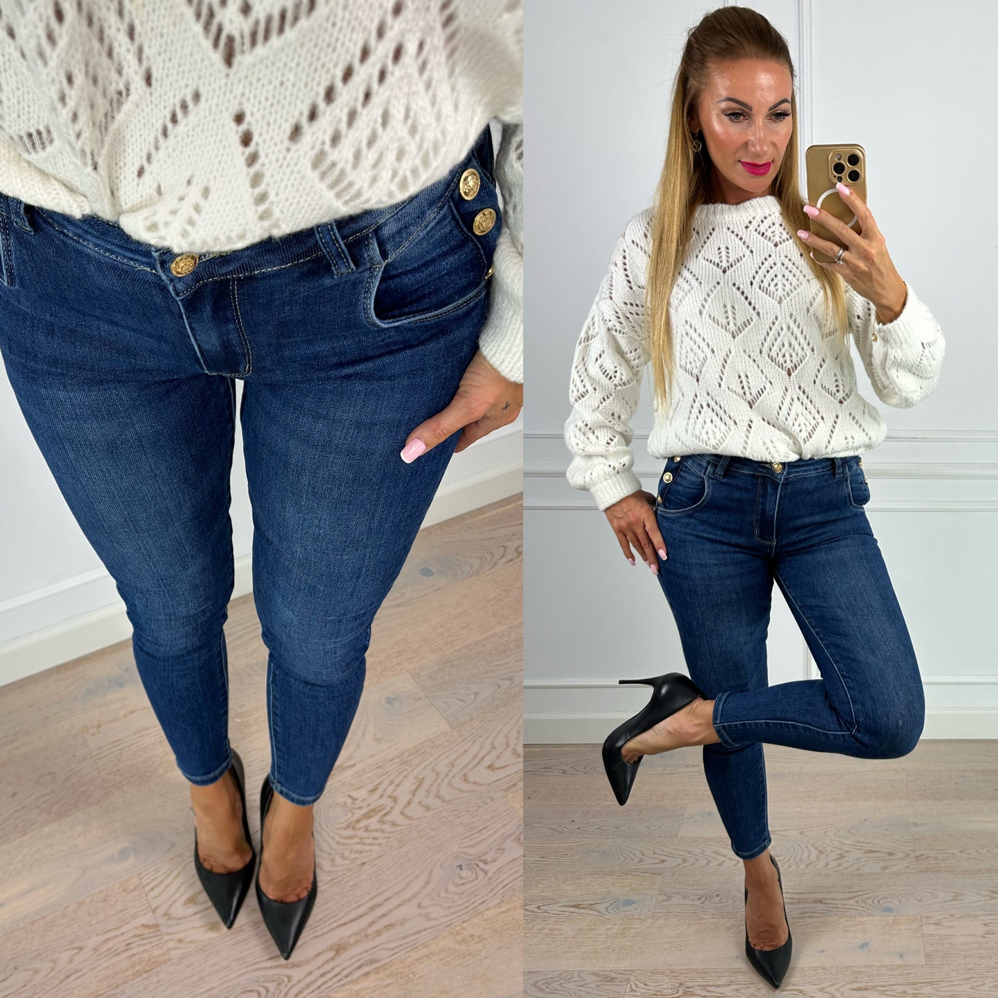 Spodnie EMY PUSH-UP JEANS / BLUE