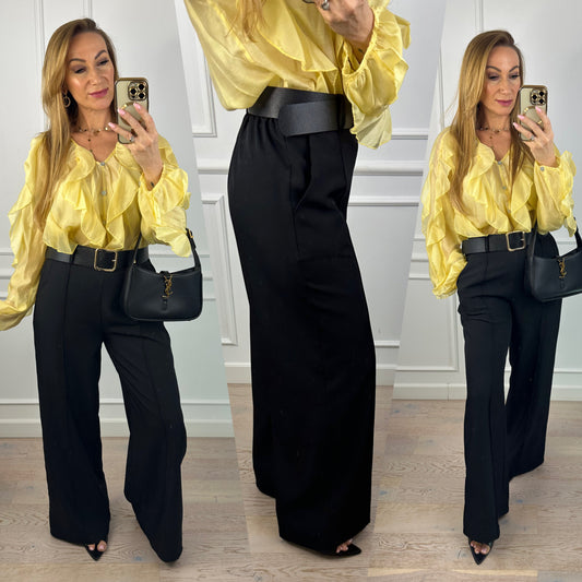 Spodnie WIDE LEG ZENITH / CZARNE