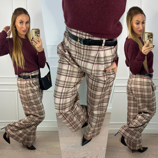 Zamszowe spodnie MANON / BEŻOWE