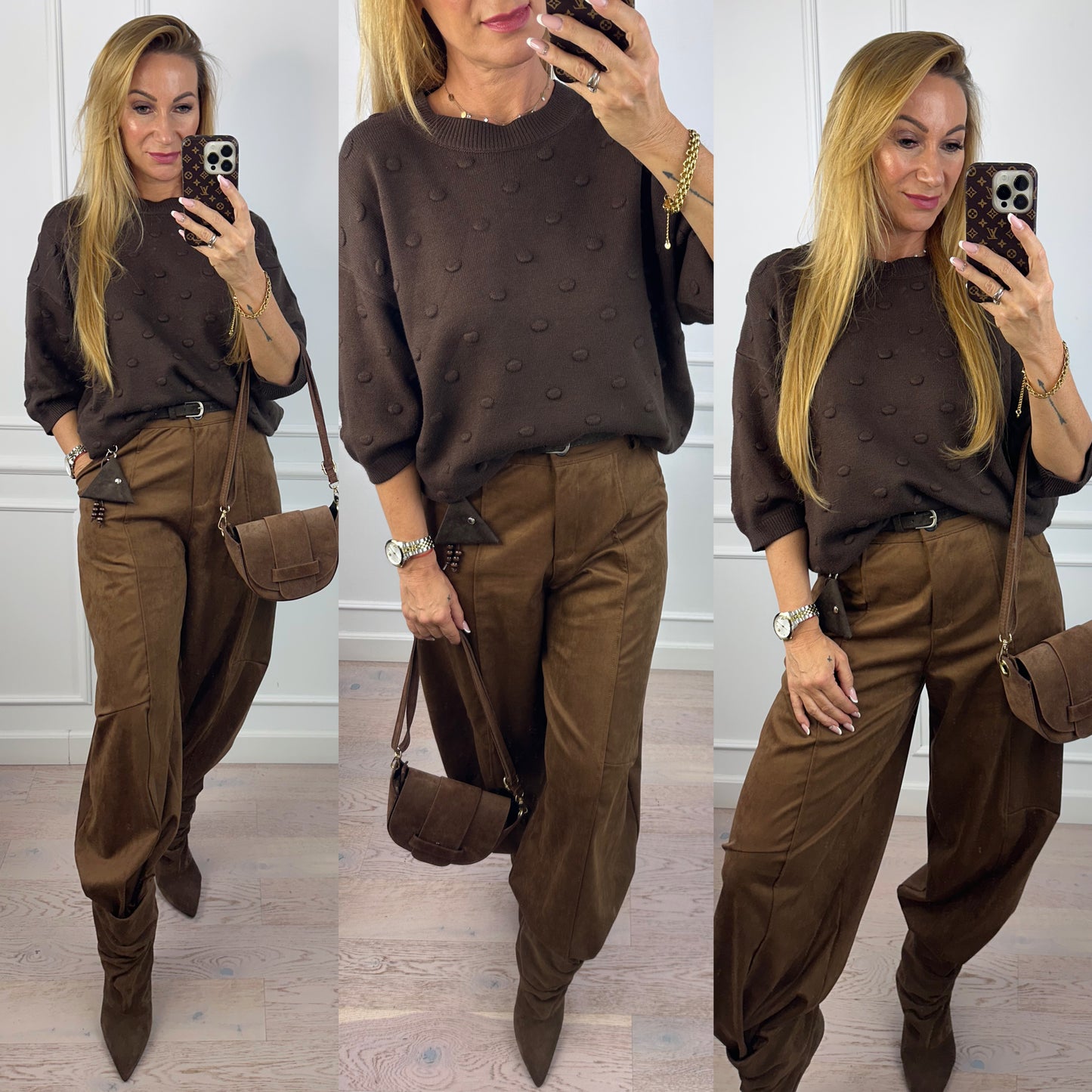 Sweter z wiskozą LORI / CZEKOLADOWY