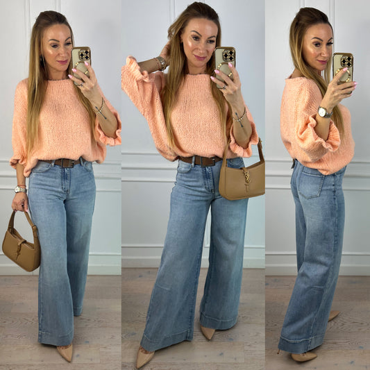 Sweter z wiskozą DEFINE / POMARAŃCZOWY