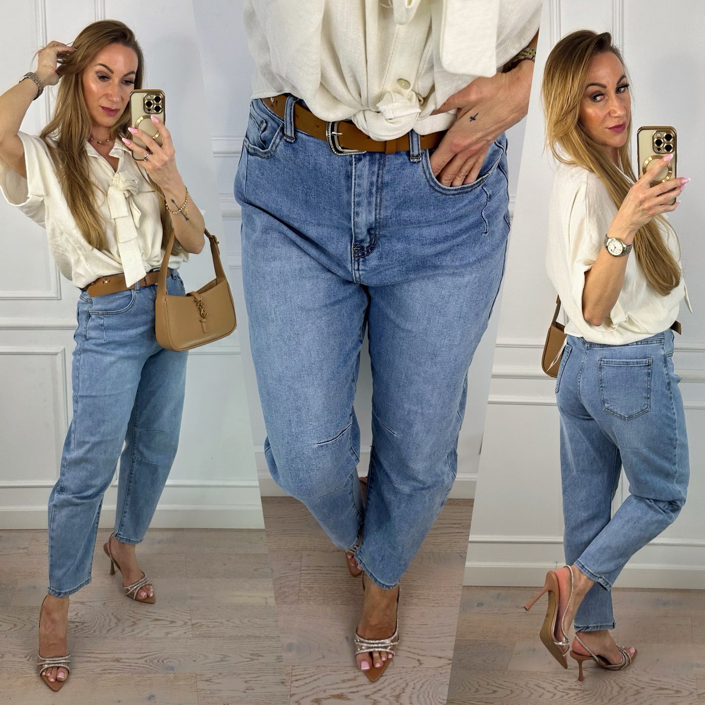 Spodnie jeansowe BANANA FIT MIAS / NIEBIESKIE