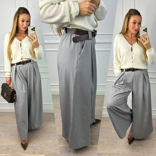 Spodnie WIDE LEG MARLY / SZARE