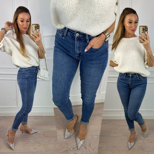 Jeansy SKINNY FIT EVANS / NIEBIESKIE