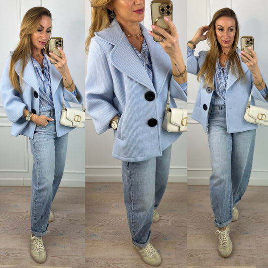 Płaszcz LAVINIA / NIEBEISKI