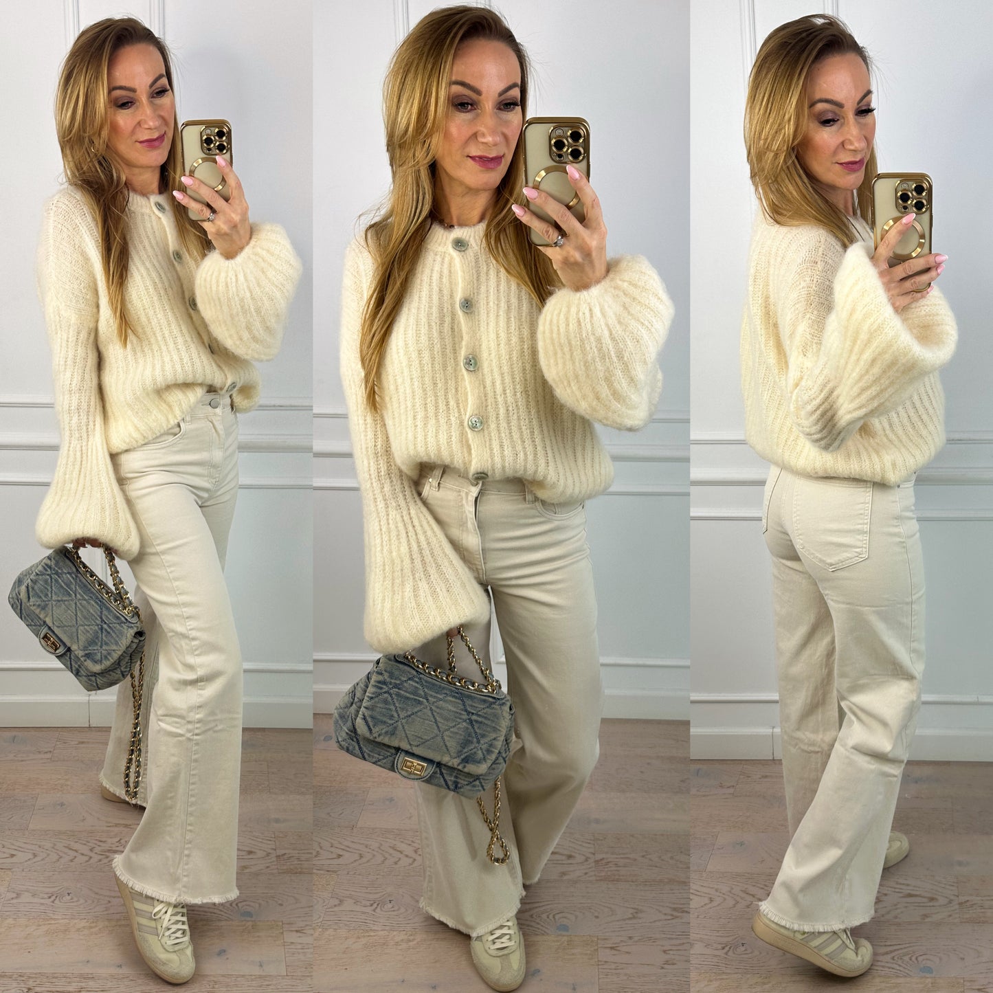 Sweter z moherem LOOM / KREMOWY