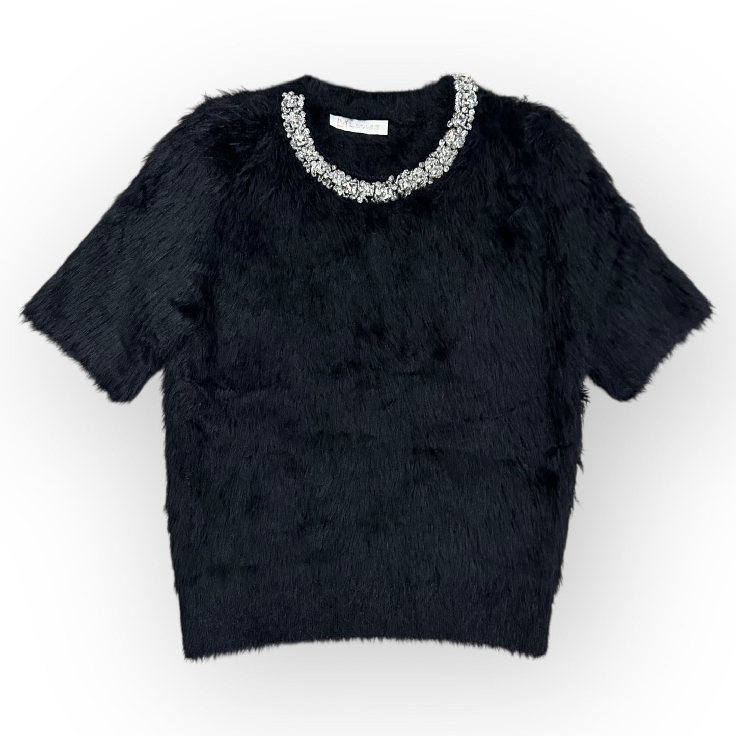 Sweter z biżuterią ANNIE / CZARNY