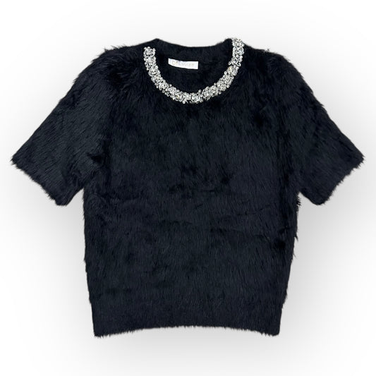 Sweter z biżuterią ANNIE / CZARNY