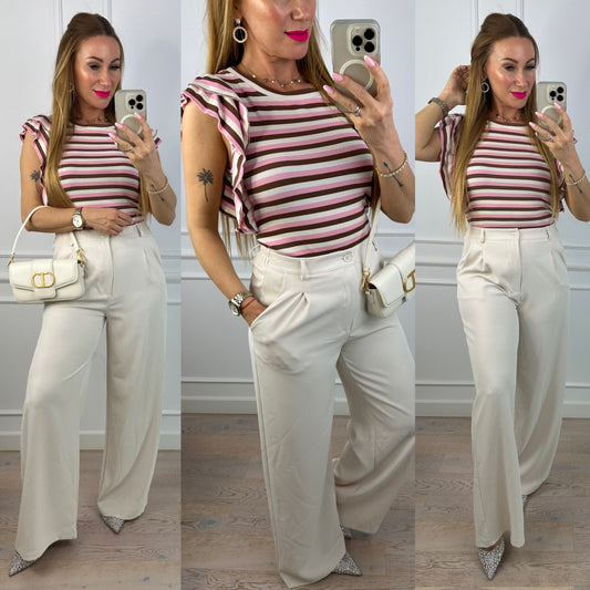 Bluzka z wiskozy TRINE / RÓŻOWA