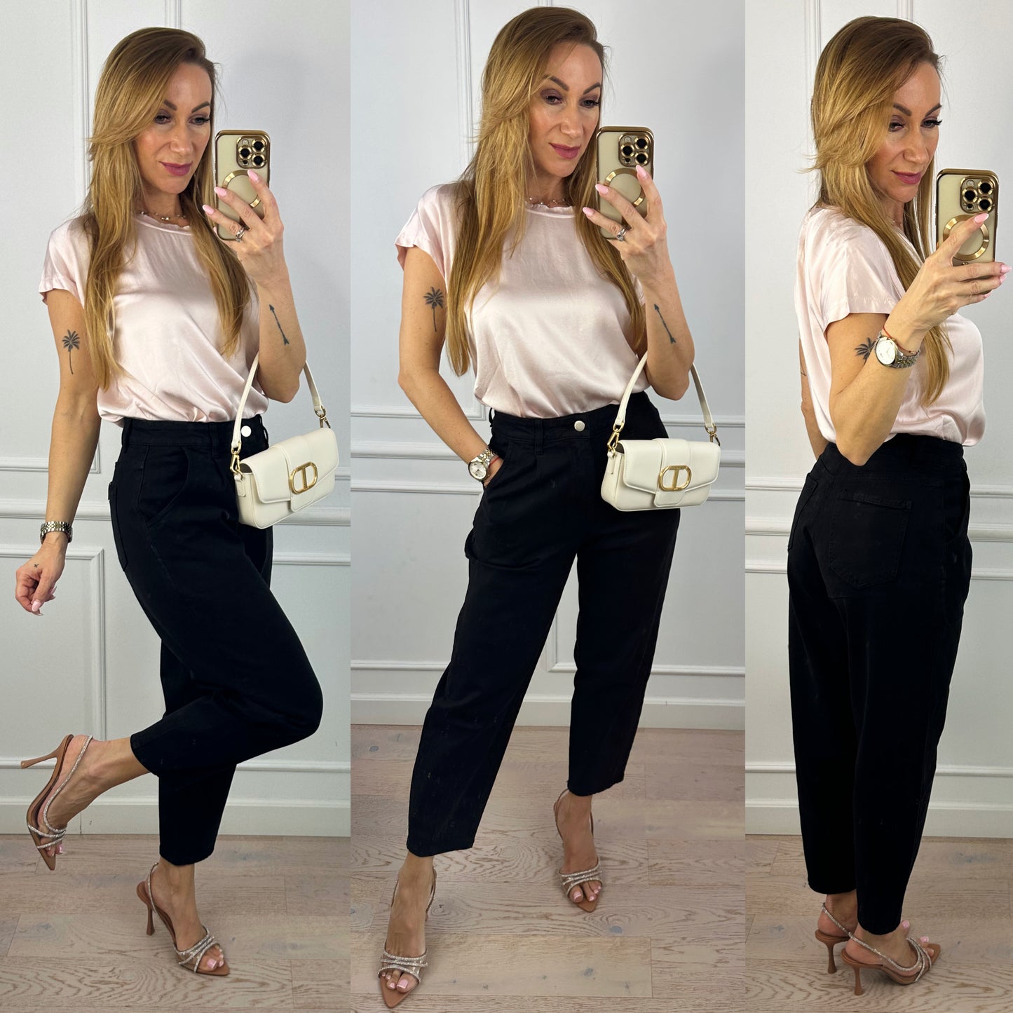 Bluzka z wiskozy HIBA / RÓŻOWA