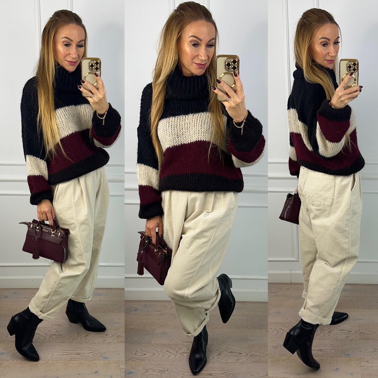 Sweter z wełną i moherem ANIS / CZARNY