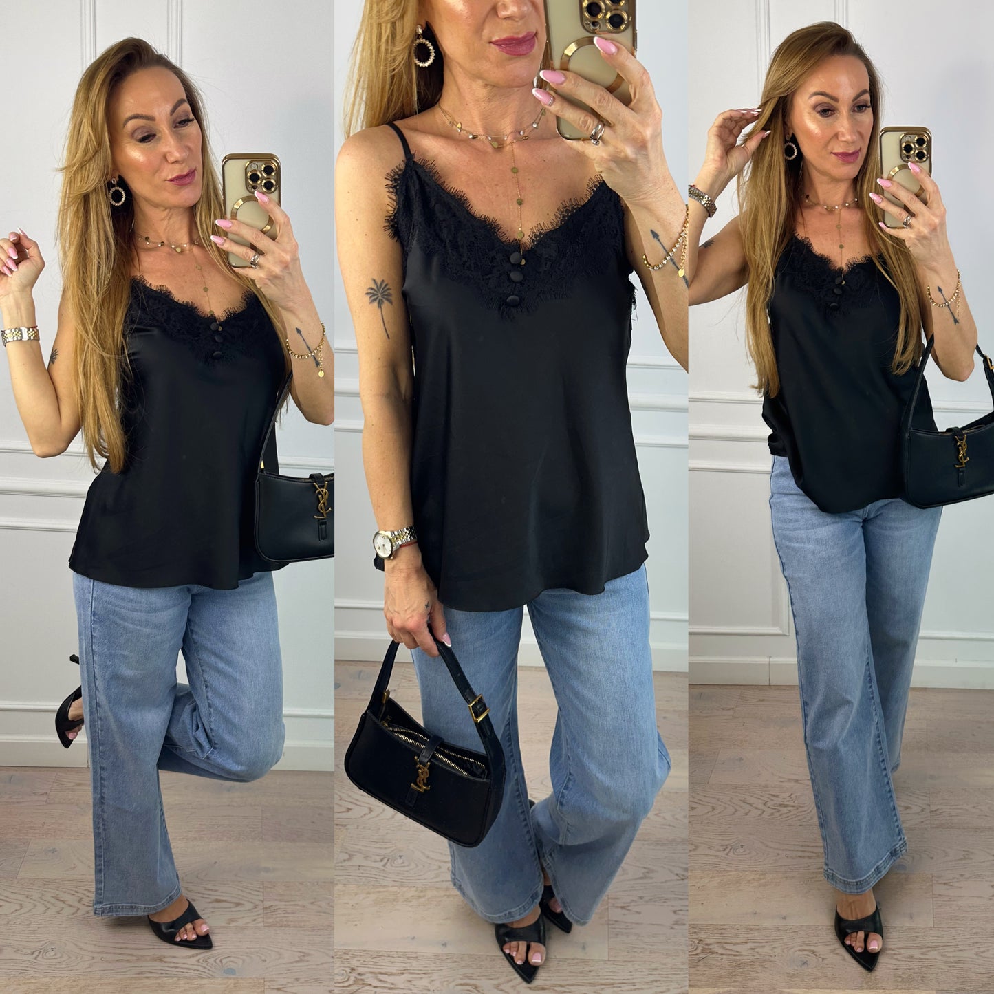 Top CHEVRON / CZARNY