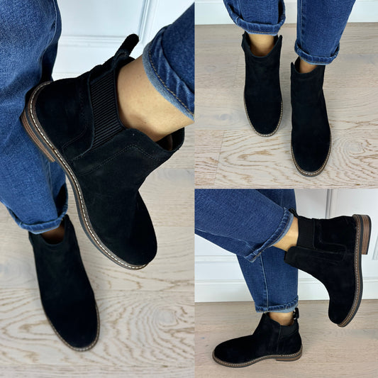 Skórzane sztyblety GIVY / CZARNE