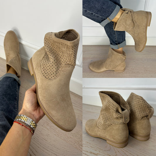 Ażurowe botki TAZZ / KHAKI