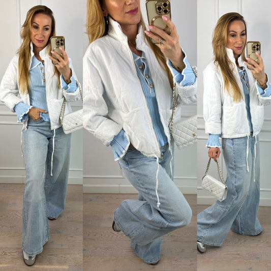 Bawełniana kurtka TIZIANA / BIAŁA