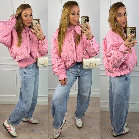 Kurtka puchowa NADEYA / RÓŻOWA