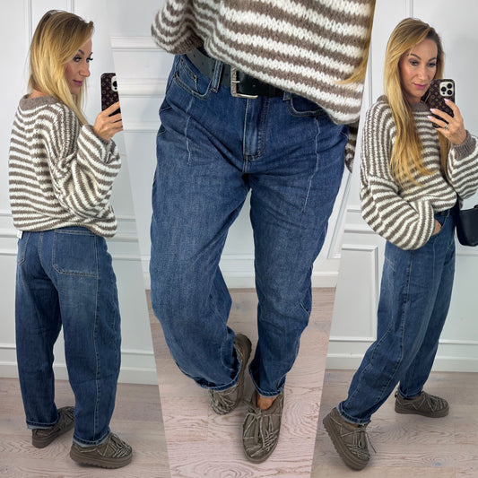 Jeansy BANANA FIT TOMMY / GRANATOWE