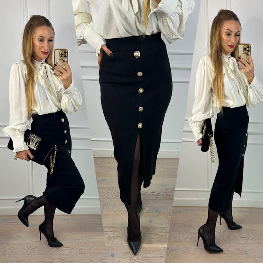 Dzianinowa spódnica MADISON / CZARNA